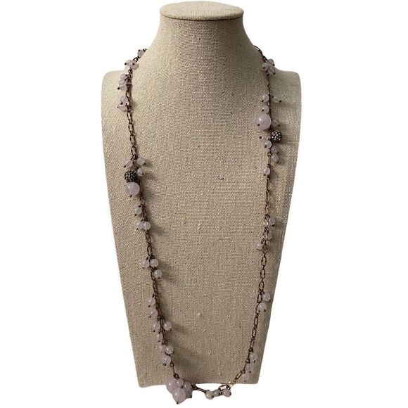 J. Crew Jewelry - J. Crew Long Beaded Necklace in Vintage Tone